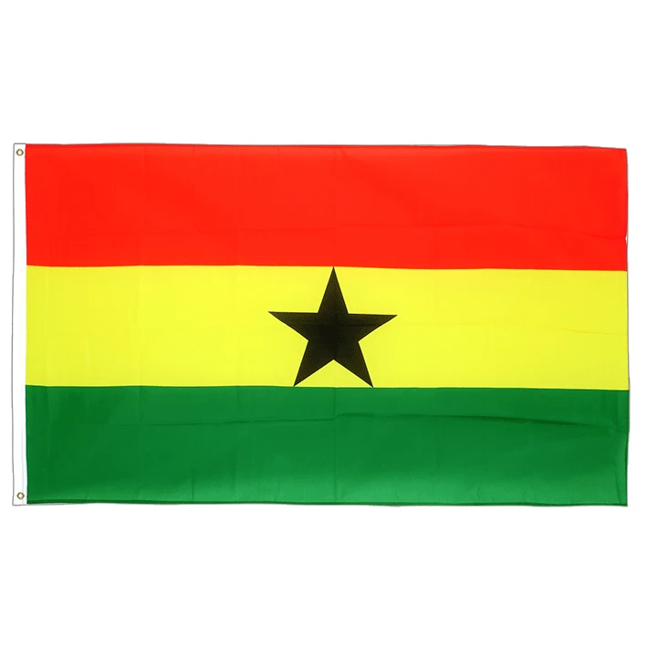 FLAGO-Bandera de la República de Ghana para decoración, banderas de 3x5 pies, Gha Gh, 90x150cm, venta al por mayor