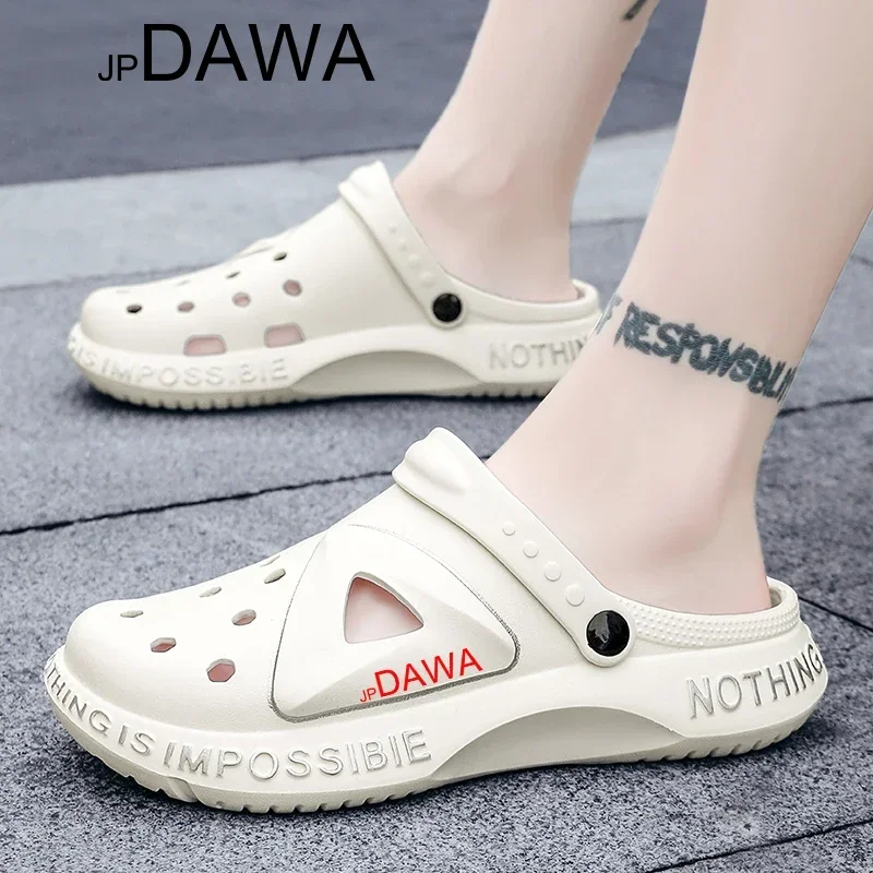 JP Dawa-Men's Fishing Shoes, Outdoor Beach Shoes, Anti Slip, Wear Resistant, Driving and Working, Dual Purpose Slippers, Summer