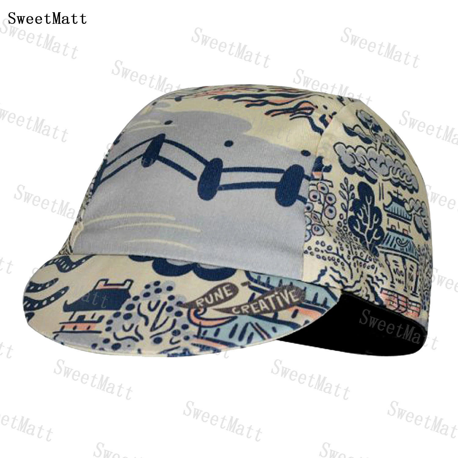 NEW Cycling Caps Men And Women Bike Hat Cartoon Pictures Style Headdress Breathable Sweat MTB Bicycle Sports Balaclava