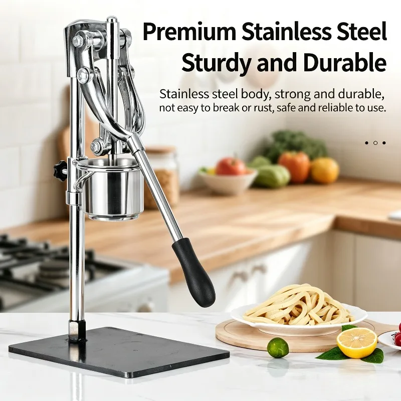 Manual French Fry Maker Commercial Long Jumbo Fries Press Squeezer Hand Operated Potato Strip Extruder for Snack Shop