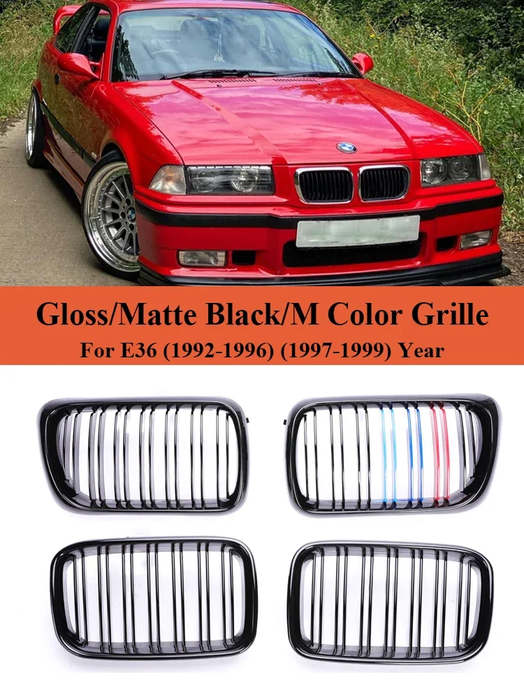 

Front Bumper Kidney Racing Grille For BMW 3 Series E36 1992-1999 Radiator Facelift Grills Car Replacement 325i 320i 328i 318i