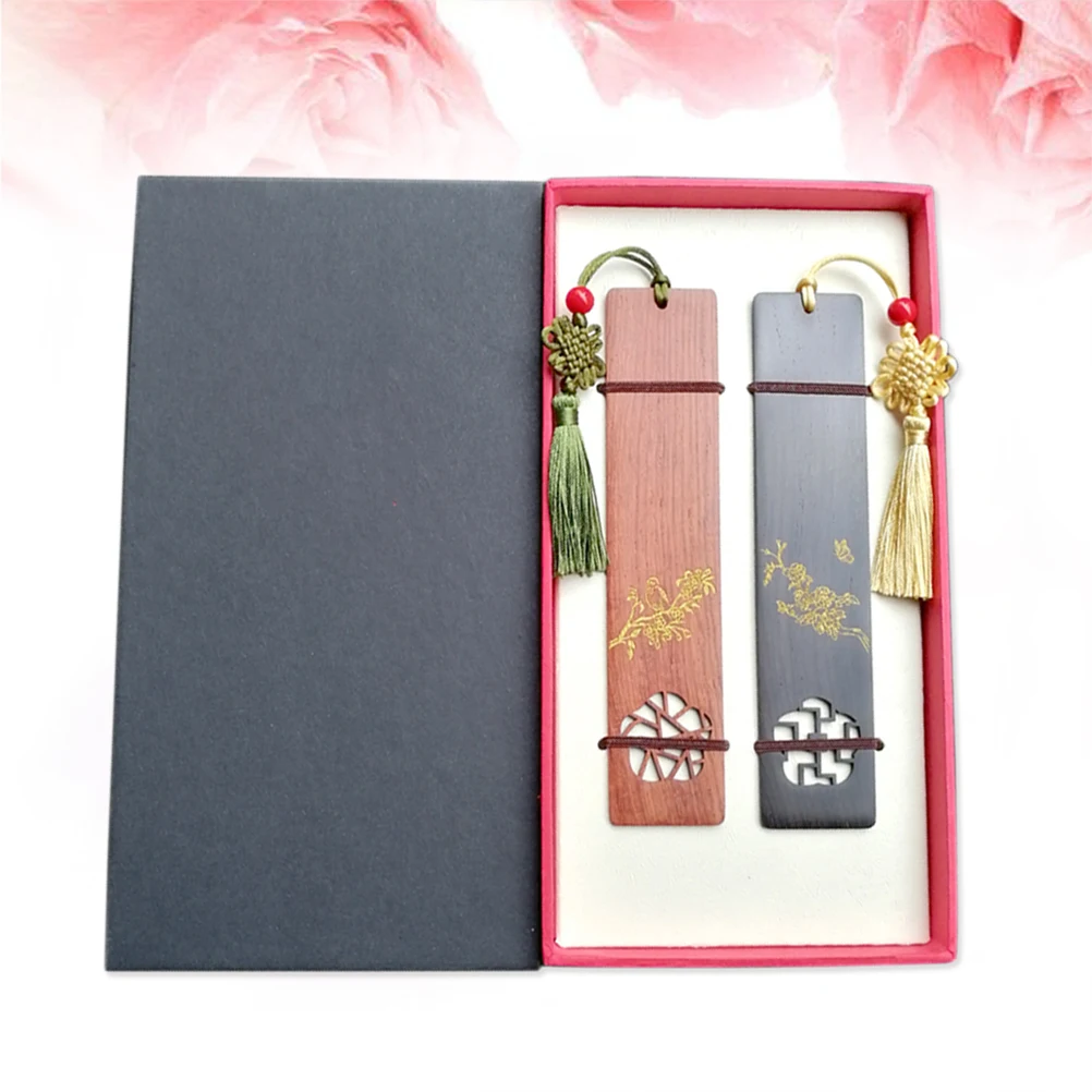 2pcs Chinese Style Bookmarks Creative Exquisite Classical Book Mark Business Cultural Gift Souvenirs