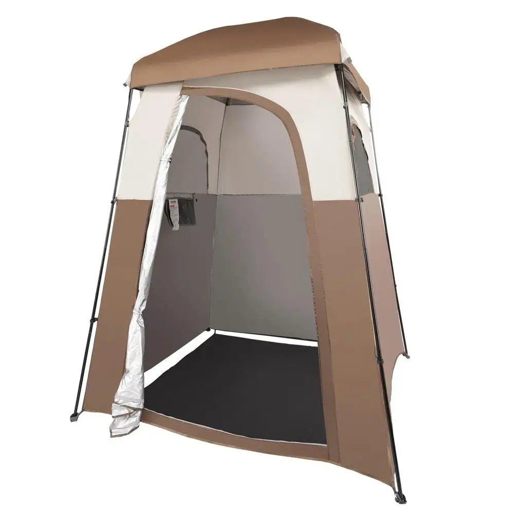 

Outdoor Shower Tent 66x66x87 1 Room Portable Detachable Top Pockets Hanging Rope Clothesline for dressing Changing Bathroom Use
