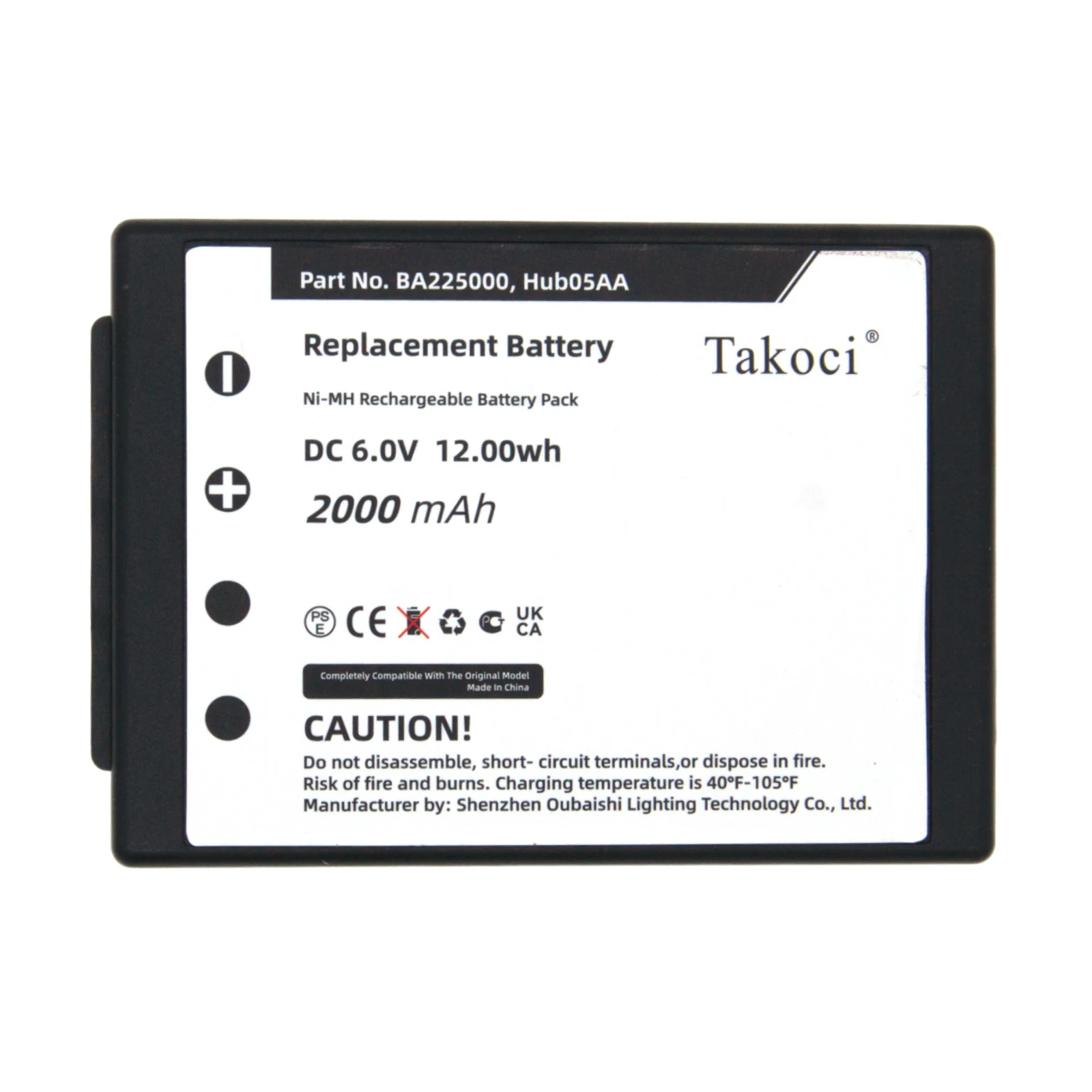 battery for HBC  BA225000 Hub05AA 005-01-00615 BA205000 BA205030 BA206000 BA206030 BA225030 FuB05AA FuB05XL