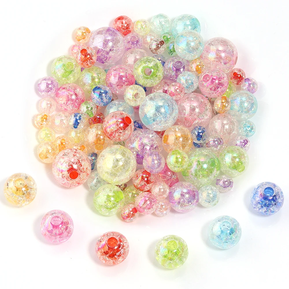 15-100 Teile/los Acryl Gebrochenen Kristall Perlen 8-18mm Helle Farbige Lose Perlen Für Schmuck Machen DIY armband Halskette Liefert