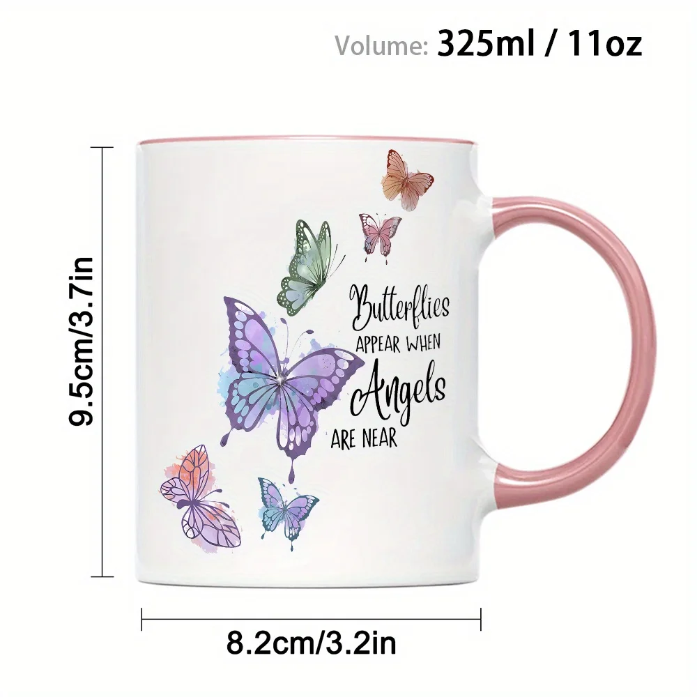 1 Pack, 11 oz Fun Butterfly Coffee Cup, 