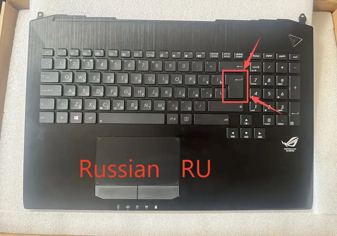 ATTOBK @ ATB-Teclado estándar ruso para ordenador portátil ASUS, con retroiluminación, para ASUS G750, G750JH, G750JM, G750JS, G750JW, G750JX, G750JZ