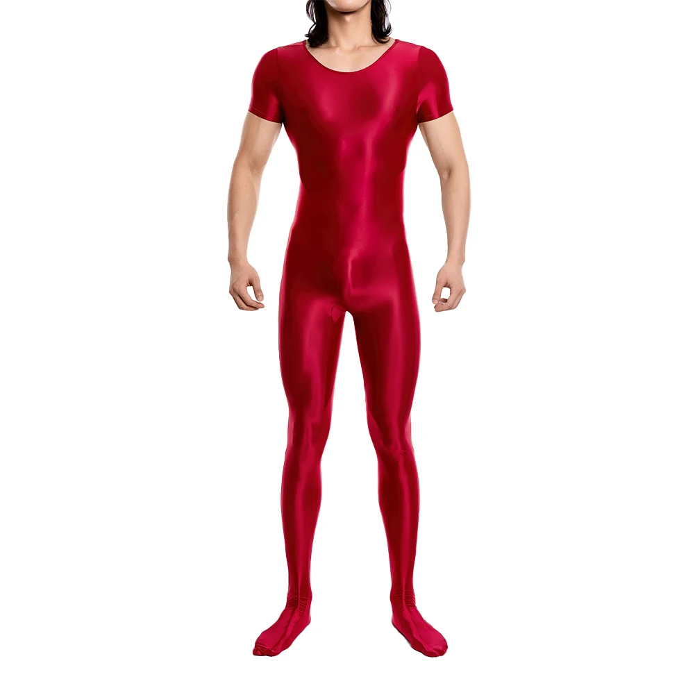 

For Fitness Men Short Sleeve Bodysuit Sexy Bodysuit Applicable Gender Male Solid Color Suitable For All Seasons