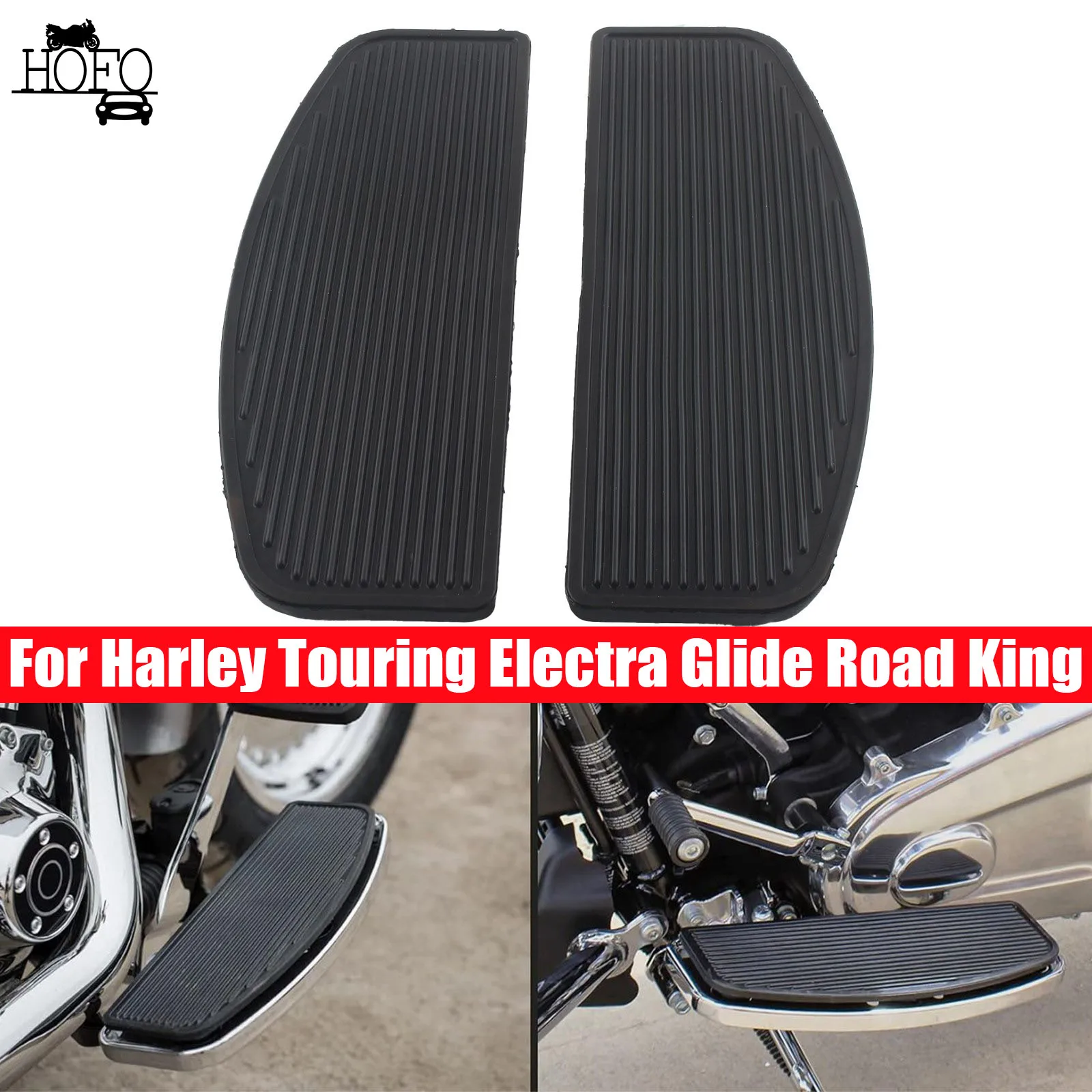 

Motorcycle Front Rider Insert Floorboard Footboard Footrest Footpegs For Harley Touring Softail Standard Slim Road Glide FLHR