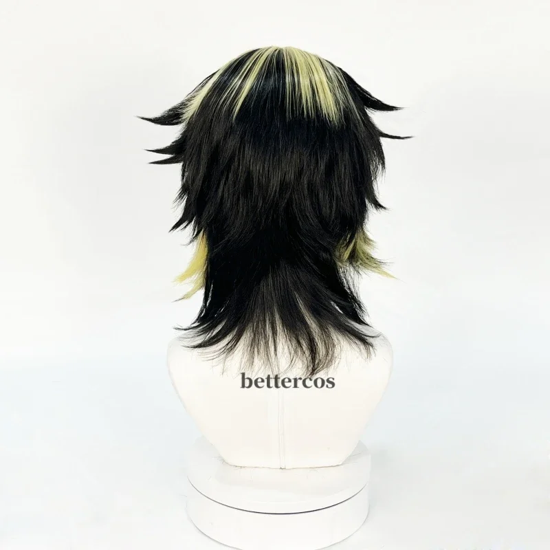 Hanemiya Kazutora Cosplay Wig Anime Tokyo Manji Gang Short Black Golden Hair Wigs Earring Tattoo Sticker