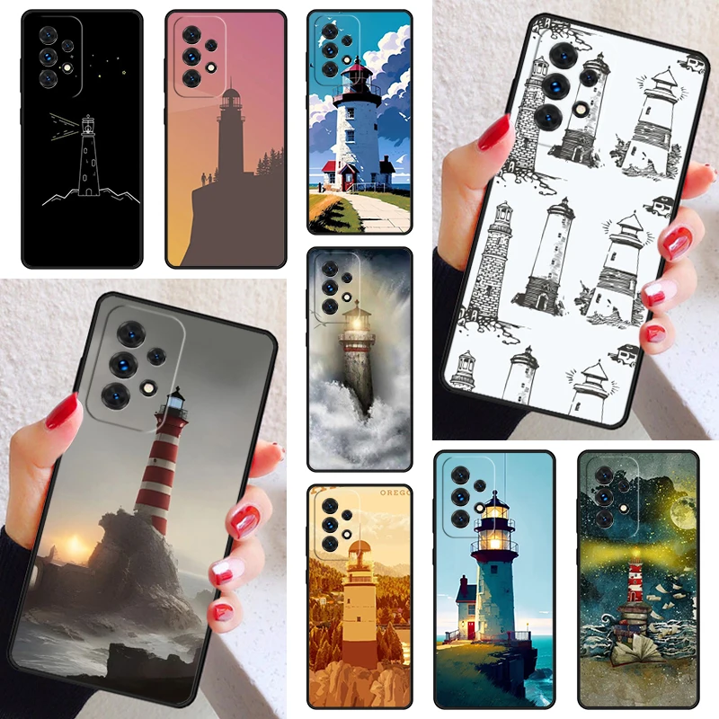 Lighthouse Phone Case Cover For Samsung Galaxy A52 A72 A73 A20e A21S A50 A70 A11 A12 A42 A31 A40 A51 A71 A32 A80 A91