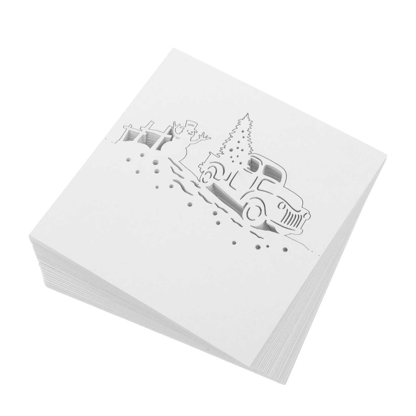 

50 Pcs Christmas Table Card Place Cards for Setting Name Winter Tags Seating White