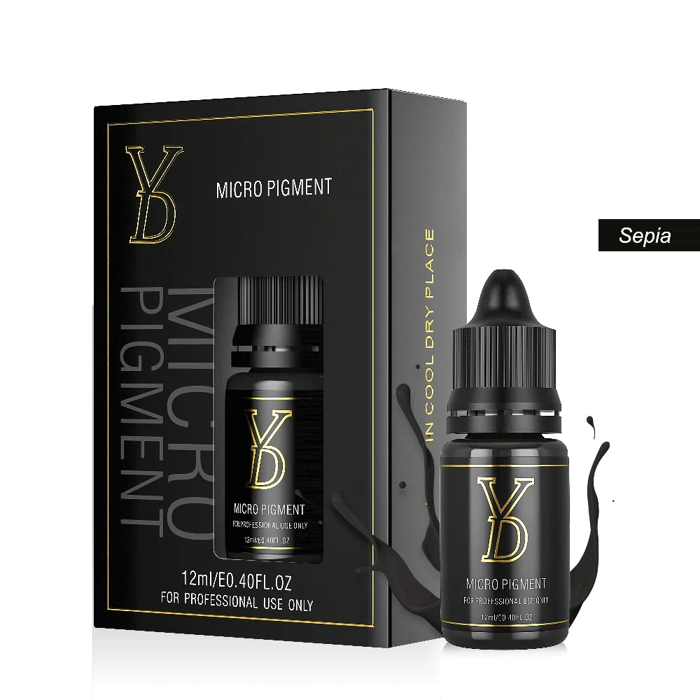 

YD 12ML Body Art Tattoo Ink Natural Plant Extract Pigment Body Painting Long Semi-permanent Professional Tattoo Ink Set 20Colors