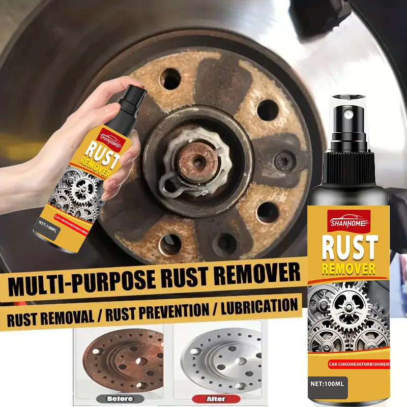 Rust remover cleans metal powerfully removes rust provides rust protection maintenance eliminates brake noise lubricating oil