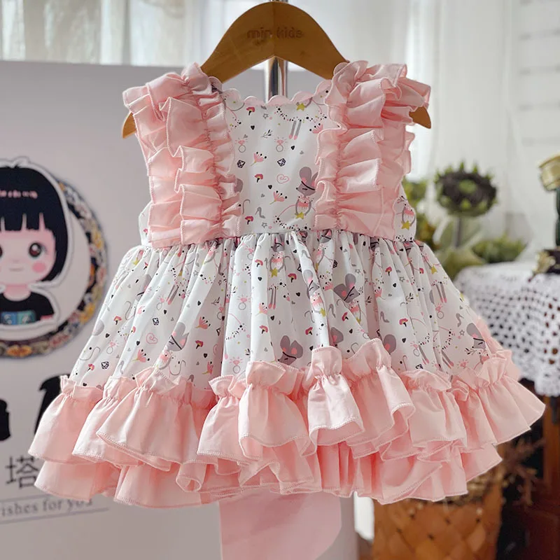 

Summer Dress for Girls Baby Lolita Girl Dresses Print Toddler Student Baby Kids Party Wedding Princess Dress for Girls Clothes