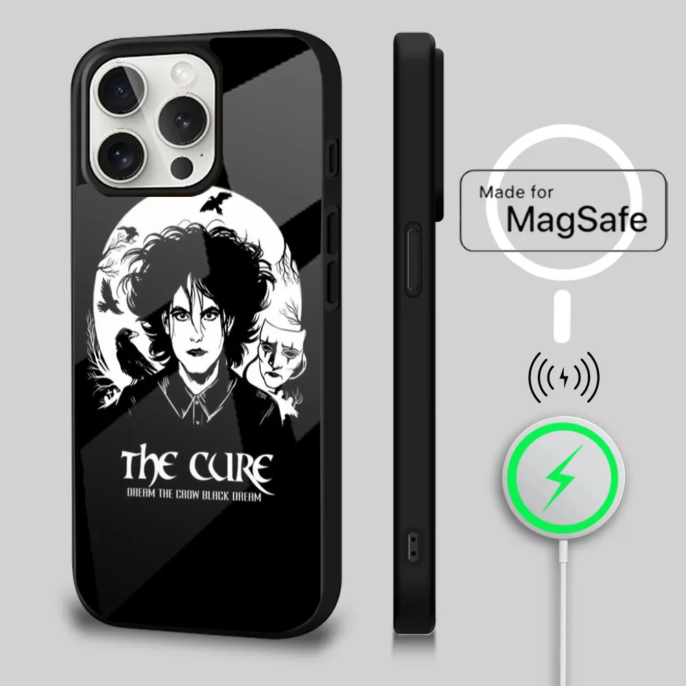 The Cure R-Robert S-Smith Phone Case For iPhone 16 15 14 13 12 11 Plus,Pro,Max Mini Magsafe Magnetic Wireless Charging