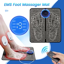 EMS Electric Foot Massager Pad Portable Foldable Massage Muscle Stimulator Relief Pain Improve Blood Circulation Relax Feet