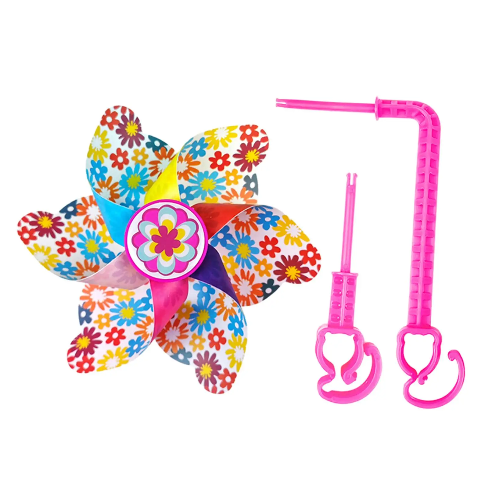 2-6pack Bike Handlebar Pinwheel for Kids Colorful for Pushchair Scooter