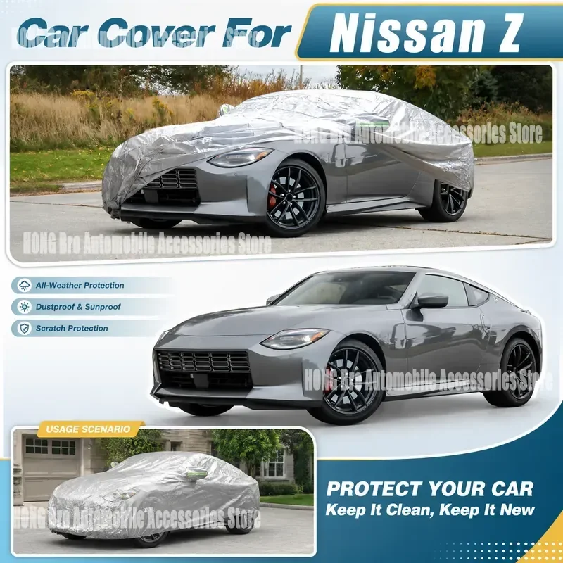 For Nissan Z RZ34 2022-2025 Car Cover Windproof Anti UV Sun Rain Snow Dust Protection Outdoor Auto Vehicle Body Shield