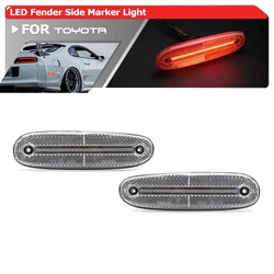 2x For Toyota Supra JZA80 1993-1998 Led Side Marker Lights Auto Bumper Fender Flare Lamps OEM: 8176014070 8175014080