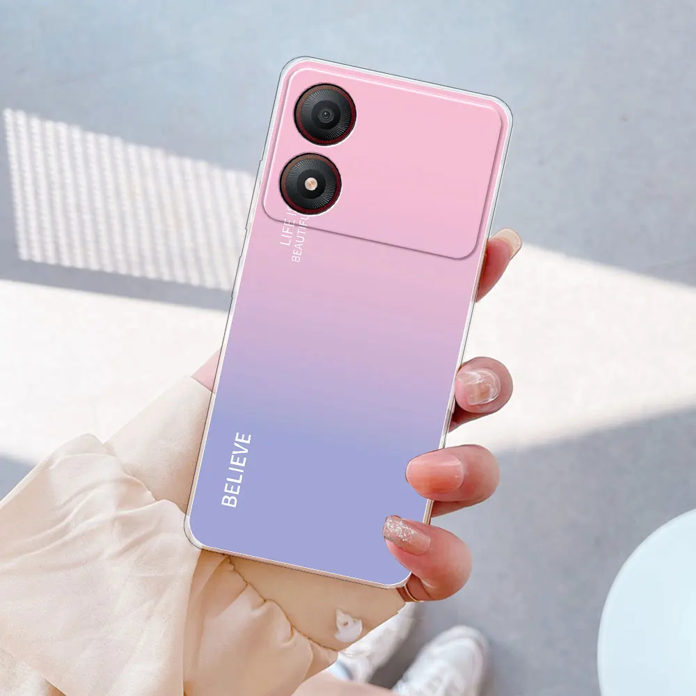 For ZTE Blade A34 Case Fashion Clear Silicone Soft Phone Case For ZTE Blade A54 Bumper Back Cover Coque For ZTE Blade A34 Fundas