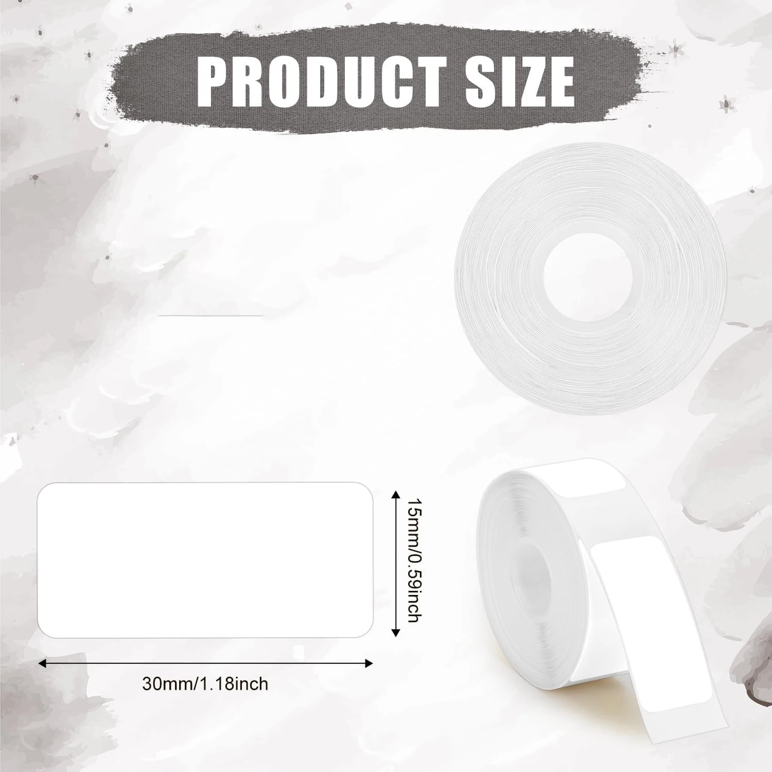 Marklife 15*30mm Label Paper Roll White Adhesive Sticker for Marklife P15 P12 M1 Q30 Q30S Label Printer 200PCS/ROLL Label Tape