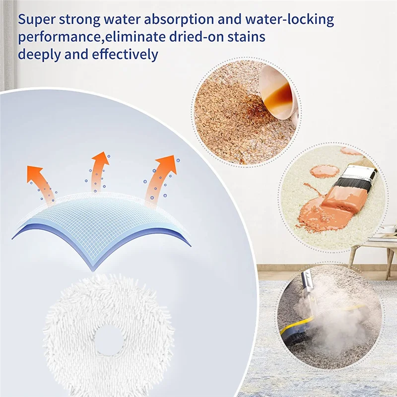 19PCS For Midea V12 Robot Vacuum Replacement Parts Accessories Main Roller Side Brush Hepa Filter Mop Cloth