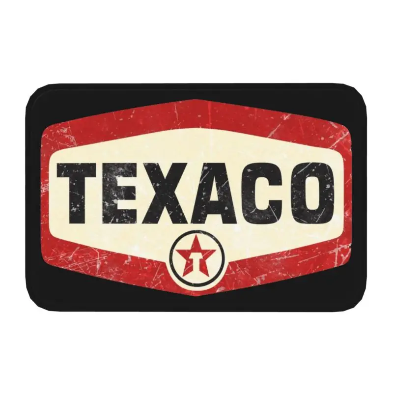 Custom Vintage Texaco Logo Doormat Mat Anti-Slip Kitchen Bathroom Garden Rug Carpet 40*60cm