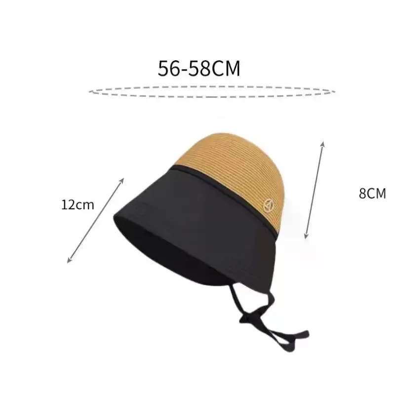 Foldable Wide Brim Sun Hat for Women – UV Face Covering Bucket Hat, Summer Travel Sunshade Straw Look Hat