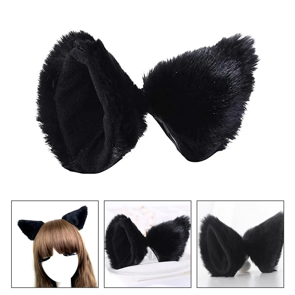 

2Pcs Cat Ear Hairpins Party Hair Clip Cosplay Costume Accessory Hair Clip Hairpin Cosplay Hairpin