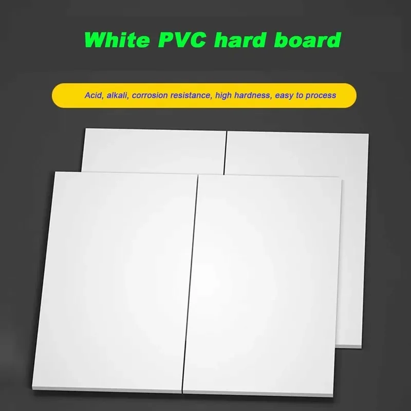 White PVC Hard Sheet 2-12mm Thick Acid Alkali Resistant Plastic Board For Processing