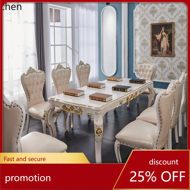 LXC Solid Wood Rectangular Conference Table Extended Ancient Style Table