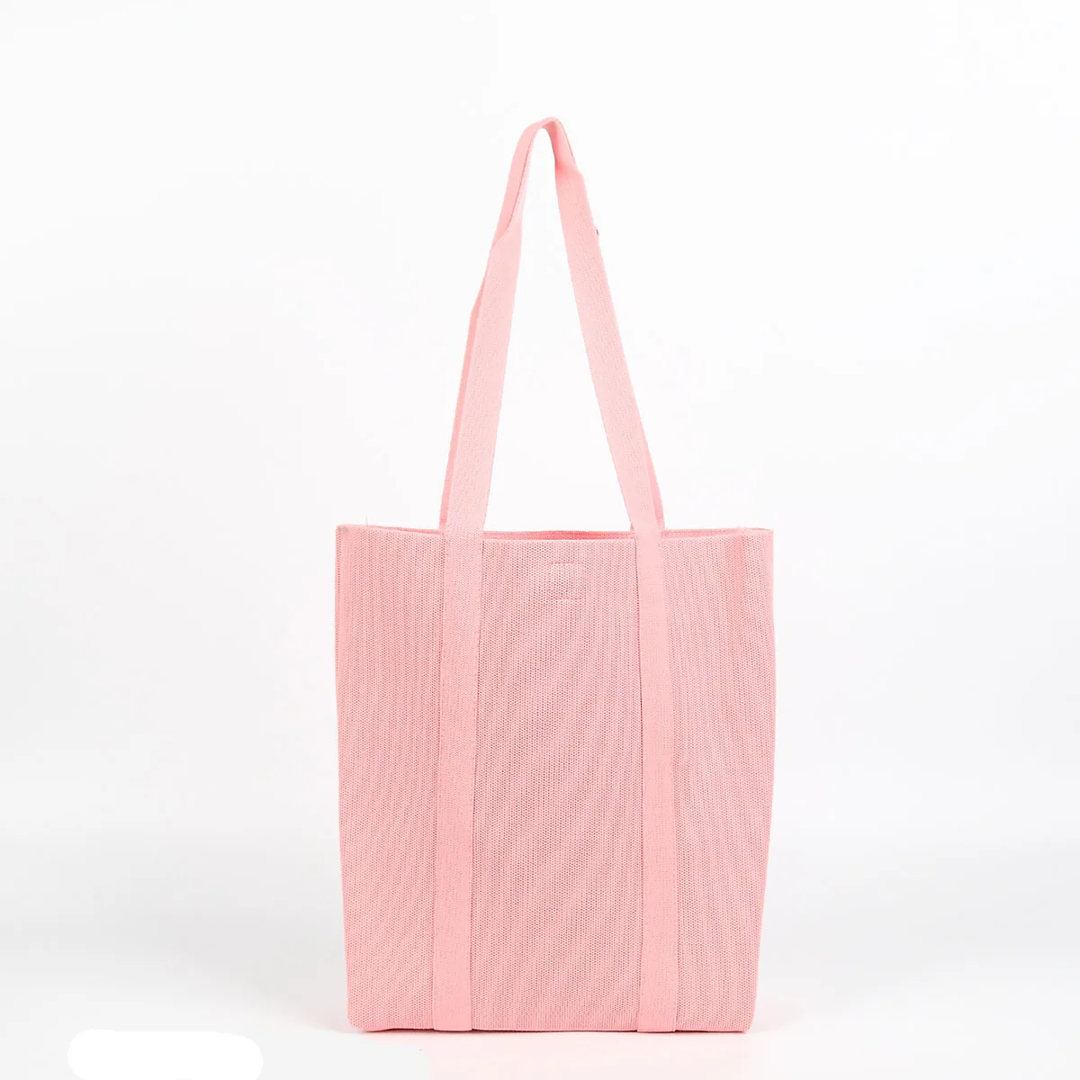 

Повседневная однотонная вязаная ручная сумка-тоут свежего девчачьего цвета, вмещающая различные предметы, мобильный телефон, бутылка для воды, ключи, легкая складная износостойкая ткань, для ежедневных поездок, отдыха, покупок и покупок