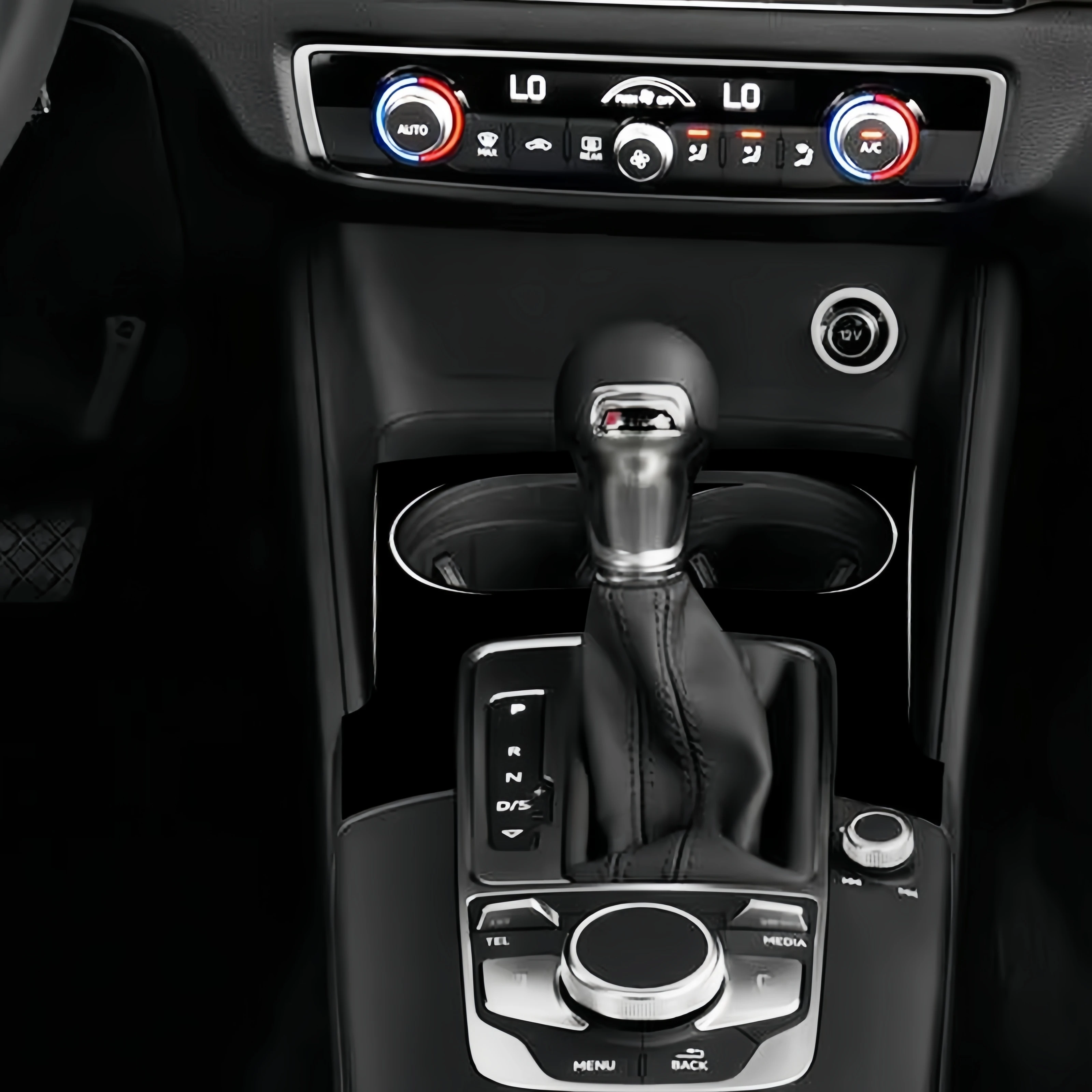 

For Audi A3 8V 2013-2019 Car Accessories Piano Black Interior Auto Center Console Water Cup Holder Panel Trim Cover Stickers