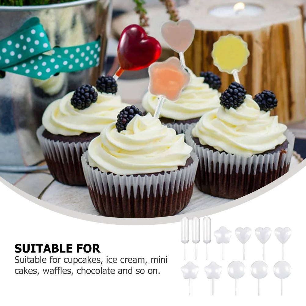 

200pcs Cupcake Pipette Dropper Transparent Liquid Infuser For Cupcakes Ice Cream Mini Cakes Waffles Transfer