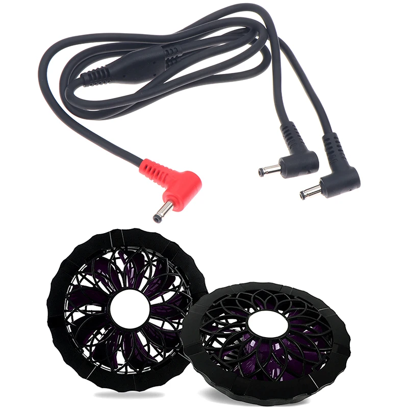 Universal Air-Conditioned Working Clothes Connector Cord 1 To 2 Way Splitter Cable DC3.8 Fan Power Charging Cable