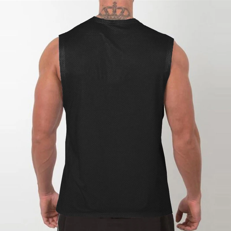 Mens Outdoor Jogging Quick Dry Sleeveless T-Shirt Gym Stringer Tank Tops Fitness Muscle Singlets Breathable Running Sportswear