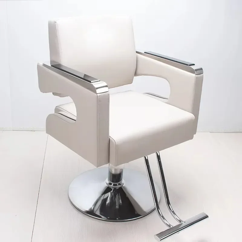 كرسي حلاق تجميل كلاسيكي حديث معدات حلاقة منتصف القرن كرسي صالون عصري مريح أثاث صالون تجاري