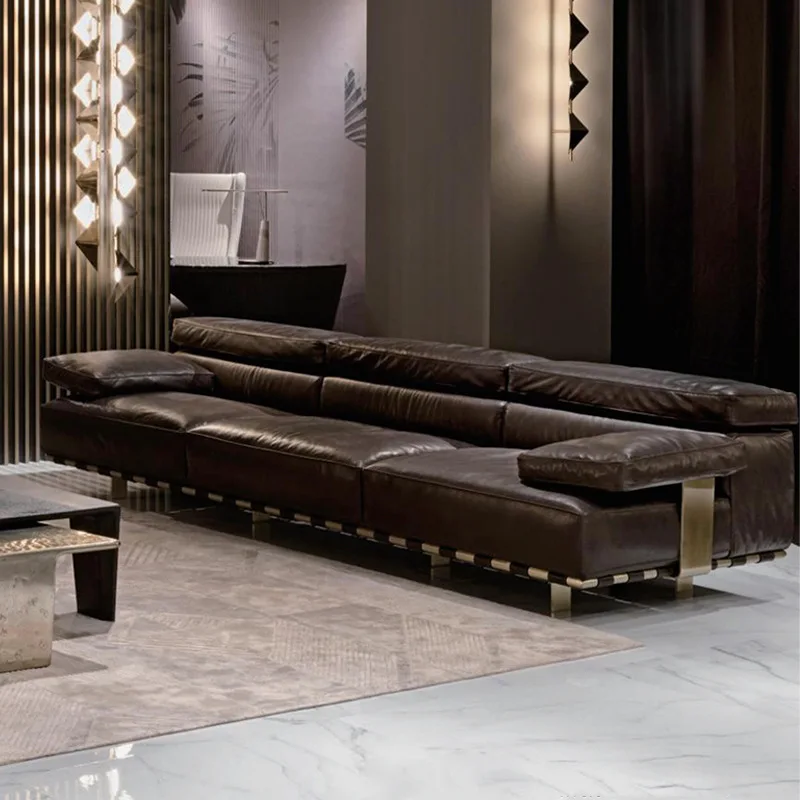 Sofa z matowej skóry