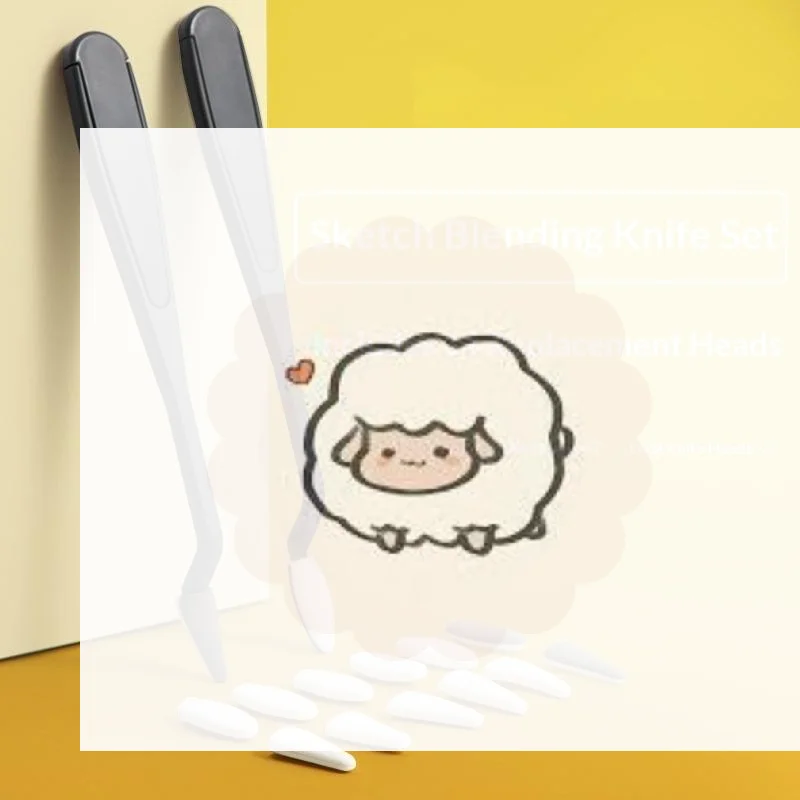 23 قطعة رسم فني مسح سكين مع صندوق فرك فرشاة أداة تلطيخ لرسم الرسم خلط للفنانين البالغين