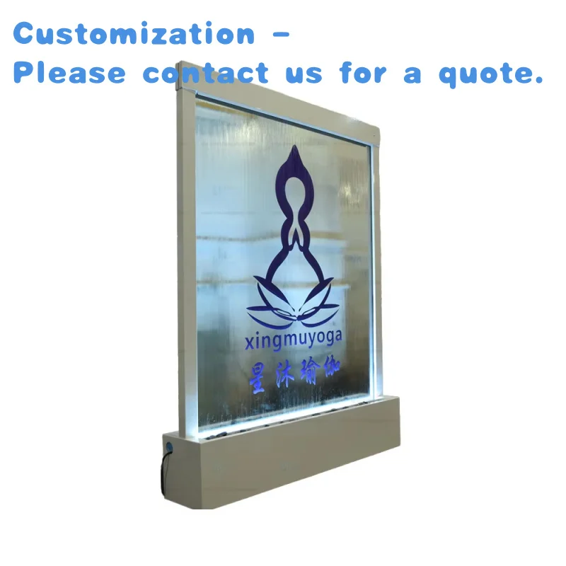 

custom.Customized Indoor Glass Waterfall Fountain with Company Yoga Studios or Indoor Gardens