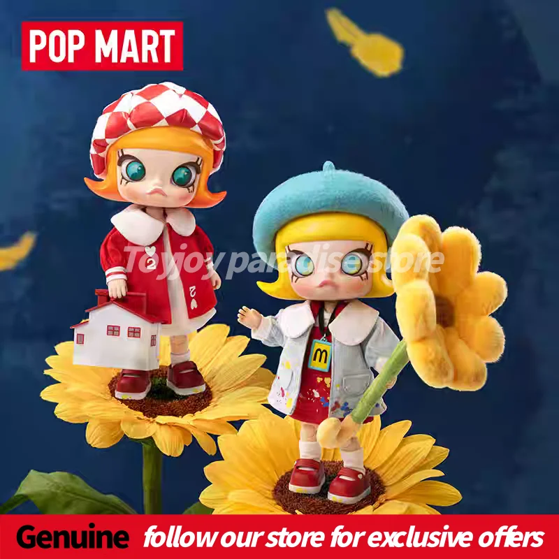 

Оригинальные коллекционные фигурки Молли к 20-летию, масштаб 1/8, в слепой коробке, милые украшения для дома, модели кукол Молли в качестве подарков на день рождения