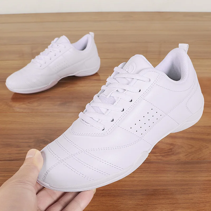 Aerobics Training Sports Shoes Woman Men Children Leather Upper Non-Slip Soft Bottom Modern Dancing Fitness Cheerleading Shoes