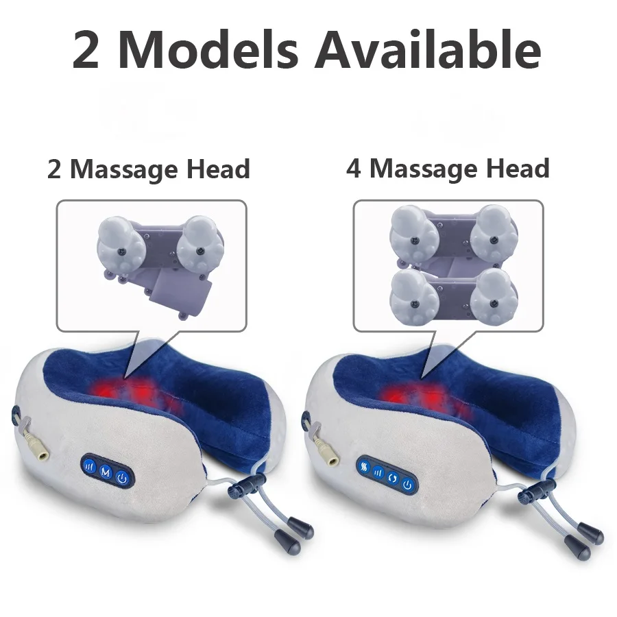 Rechargeable Neck Massager U shaped Pillow Multifunctional Portable Shoulder Cervical Massager Outdoor Home Car Relaxing Massage