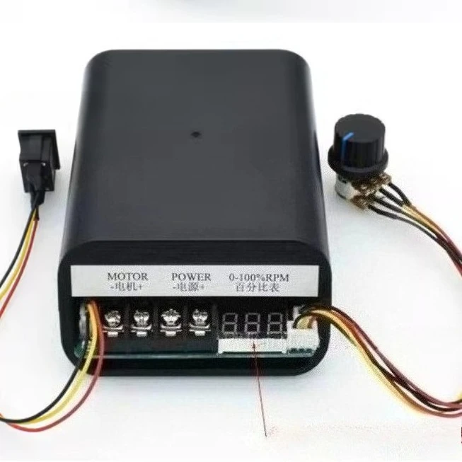 PWM dc motor speed controller max 60A CW CCW  digital display 0~100% adjustable drive module Input 10V~55V