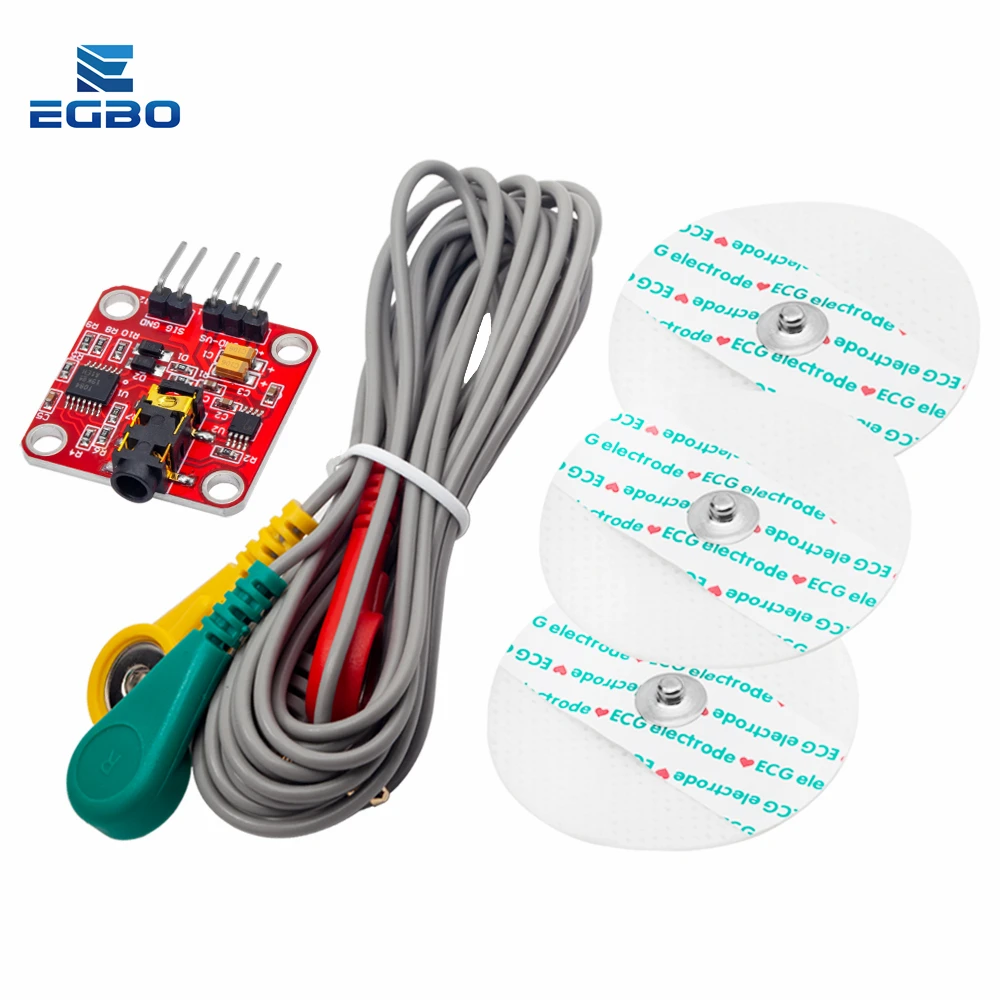 EGBO Muscle Electrical Sensor Module Muscle Analog Signal EMG Raw Signal Collection Electronic Development Kit for Arduino