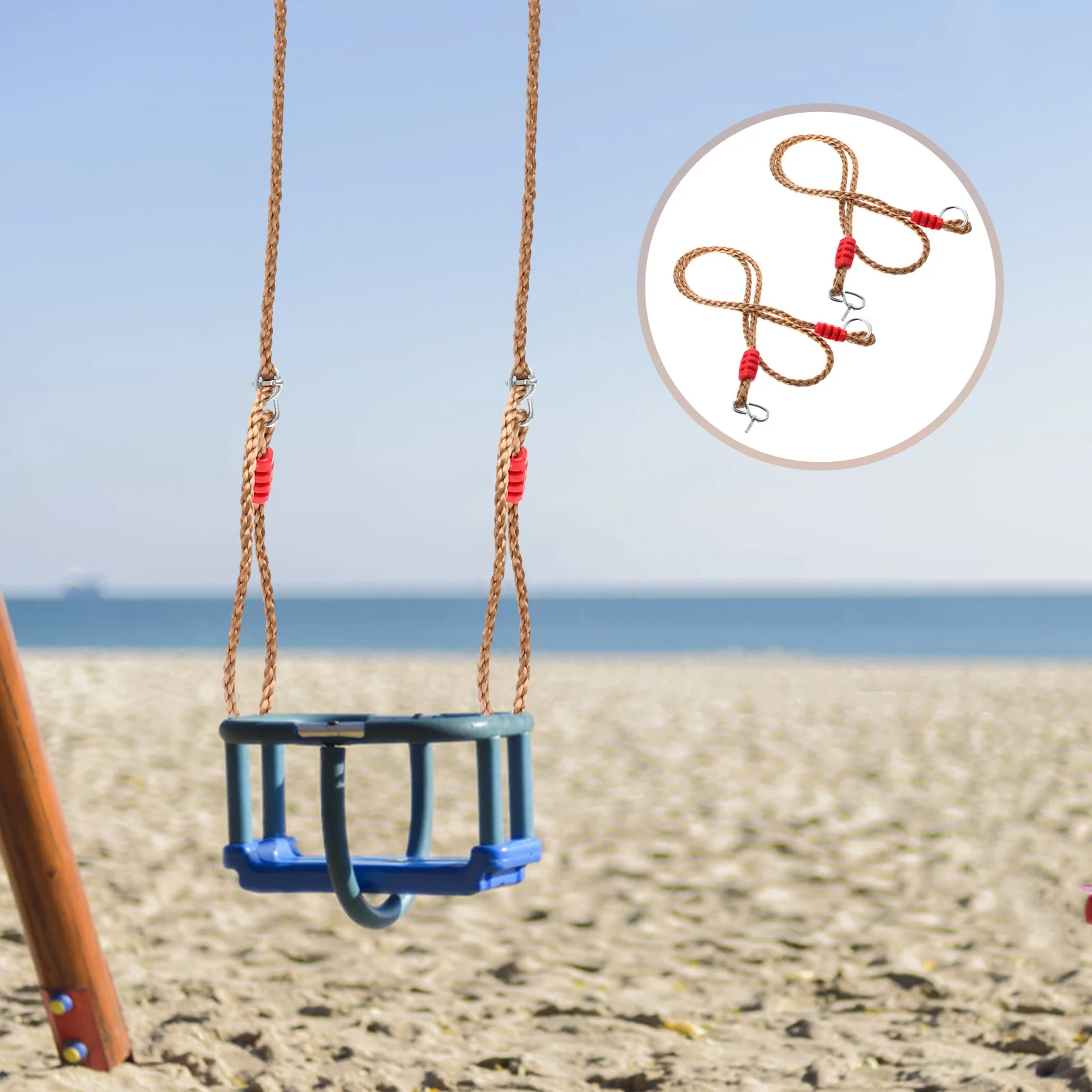 

2pcs Adjustable Swing For Trees Tree Swing Hanging Rope Heavy Duty Strap For Hammock Chair Outdoor Hanging Kit Nylon Rope