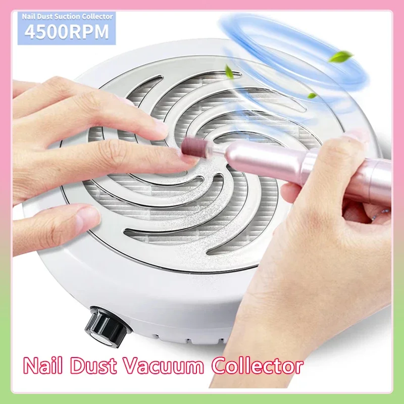 

Powerful Nails Dust Extractor Nail 45000 RPM Super Suction Nail Dust Collector Art Manicure Fan Vacuum Cleaner And Filter