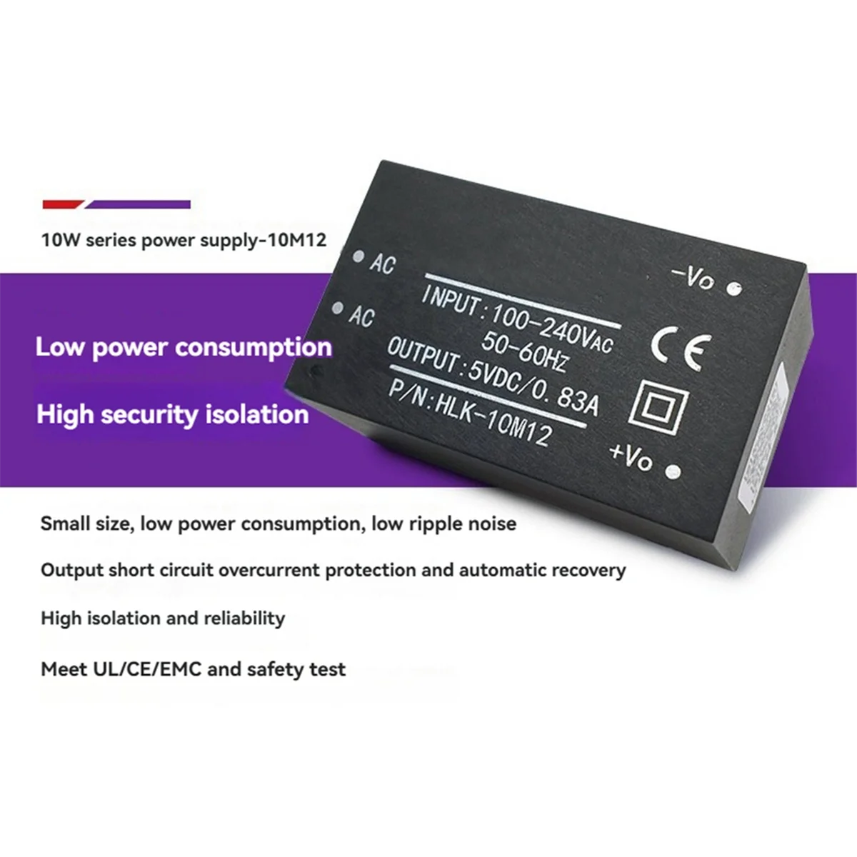 

5PCS AC-DC Power Supply Module AC DC Converter 220V to 12V 10W AC DC Power Module HLK-10M12