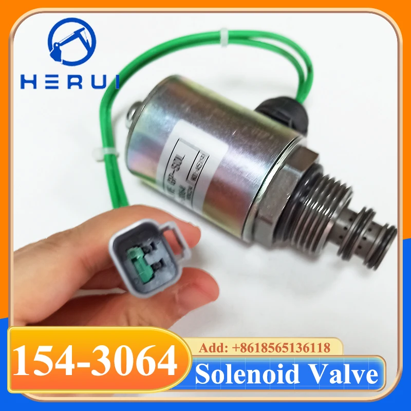 154-3064 1543064 صمام الملف اللولبي 24 فولت لـ Grader 120H 120K 140K 160H NA 163H